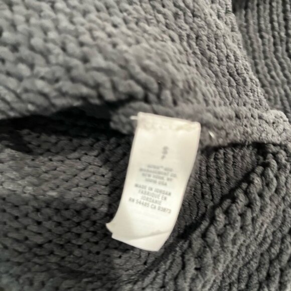 Aerie Charcoal V-Neck Sweater Hooded Size Small Women's Warm Cozy Comfy - Picture 4 of 6